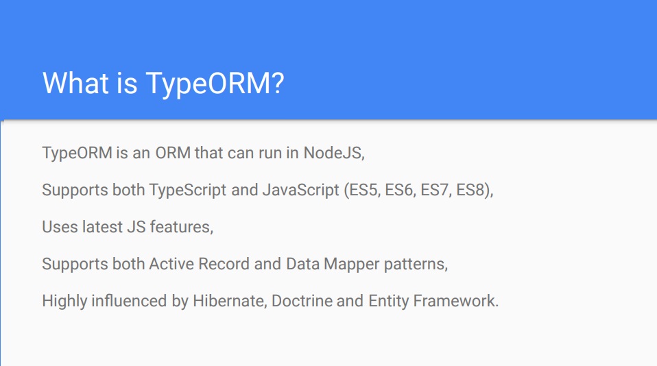 What is TypeORM?