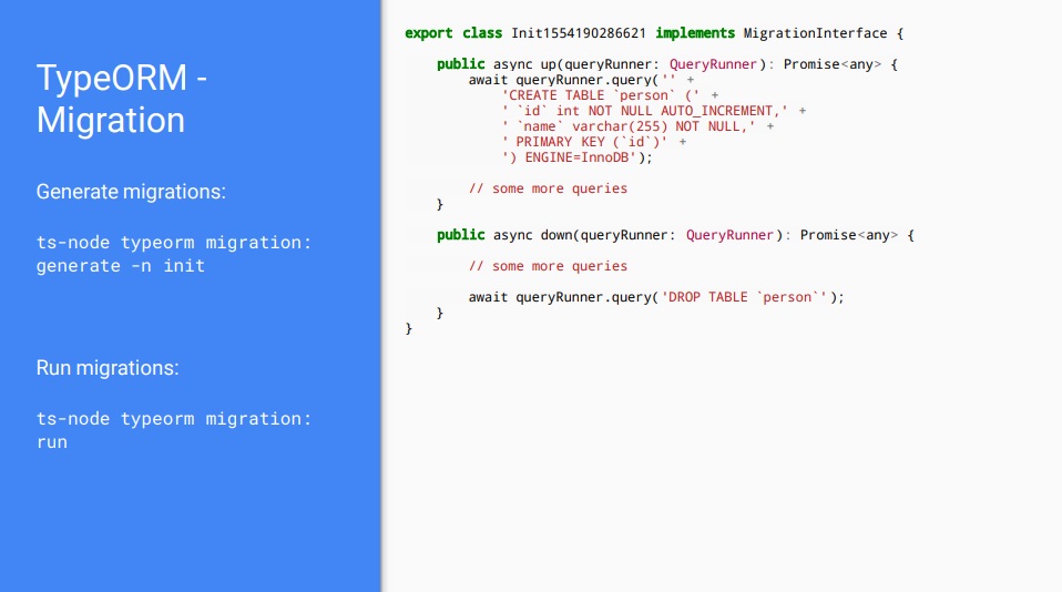 TypeORM - Migration