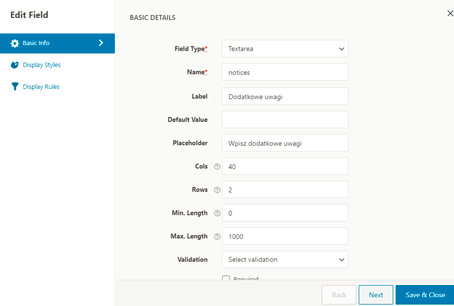 Adding a new field in Extra Product Options for WooCommerce